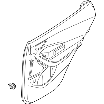 Hyundai 83308-B8071-URY Panel Assembly-Rear Door Trim, RH