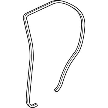 GM 96458169 Weatherstrip, Rear Side Door Opening Trim *Black