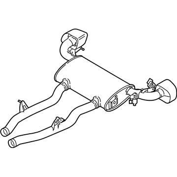 BMW 18-30-8-693-953 Rear Exhaust Flap Muffler