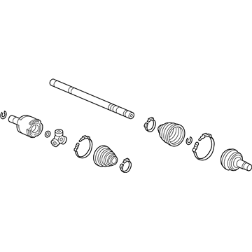 Acura 44306-TZ5-A01 Driveshaft Assembly, Driver Side