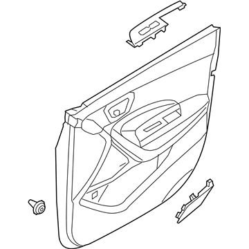 Hyundai 82308-B8010-RYN Panel Assembly-Front Door Trim, RH