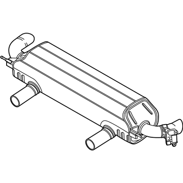 BMW 18-30-8-744-799 REAR MUFFLER WITH EXHAUST FL