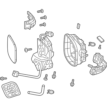 Honda 76258-TR2-306 Set Driver Side, Mirror Assembly