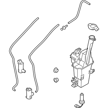 Kia 986103W510 Washer Reservoir & Pump Assembly