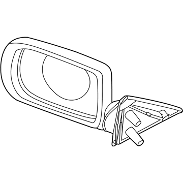 BMW 51-16-8-266-468 Outside Mirror Without Glass Heated Right