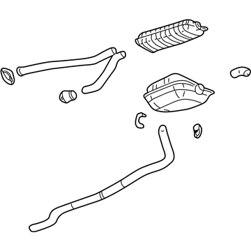 GM 25765122 Exhaust Muffler Assembly (W/ Resonator, Exhaust & Tail Pipe