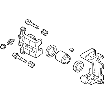 Infiniti 44011-5NA0A Caliper Assy-Rear LH, W/O Pad & Shim