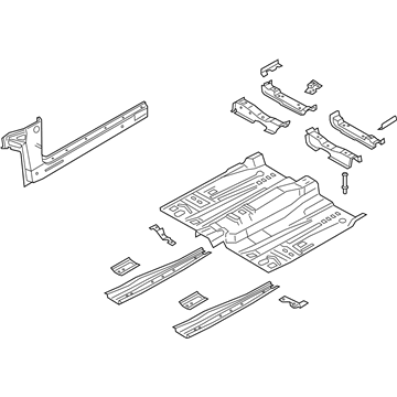Ford HG9Z-5411135-D Front Floor Pan
