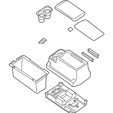 Infiniti 96950-7S603 Console Box-Floor, Rear