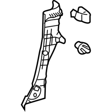Toyota 62513-0C010-E1 Lock Pillar Trim