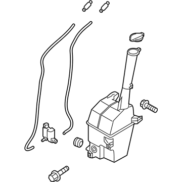 Hyundai 98610-2W000 Reservoir & Pump Assembly-Washer