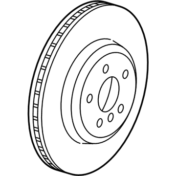 BMW 34-11-6-789-543 Brake Disc, Lightweight, Ventilated, Left