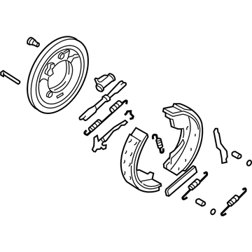 Kia 0K58A26980 Brake Assembly-Rear Drum, R