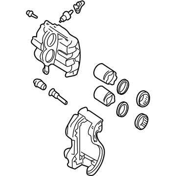 Nissan 41011-EK00A CALIPER Assembly-Front LH, W/O Pads Or SHIMS