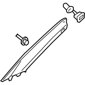 Honda 84151-SDB-A01ZA Garnish Assy., L. FR. Pillar *NH220L* (CLEAR GRAY)