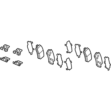 Acura 43022-TYA-A00 Set, Rear Pad