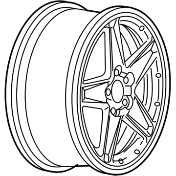 GM 9595562 Wheel Rim Assembly-17X7.0 Aluminum (W/Valve Stem Insta