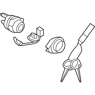 Hyundai 81900-A5F00 Key Sub Set-Steering Lock