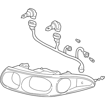 GM 19245379 Headlamp Assembly, (W/ Corner Lamp)