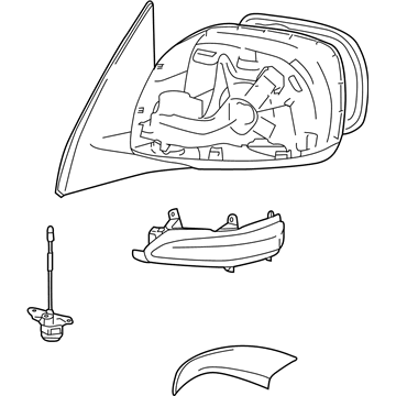 Lexus 87910-60E20 Mirror Assembly, Outer Rear