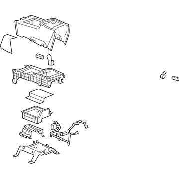 GM 19329528 Compartment Asm, Front Floor <See Guide/Bfo> *Cashmere