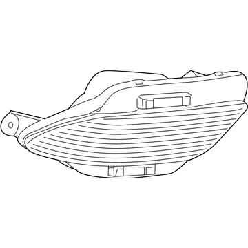 Lexus 81457-48030 Lens & Body, Rear Side Marker Lamp, RH