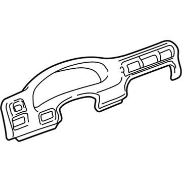 GM 10423031 Plate Asm-Instrument Panel Cluster Trim *Graphite