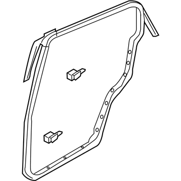 Infiniti 82831-AL501 Weatherstrip-Rear Door, LH