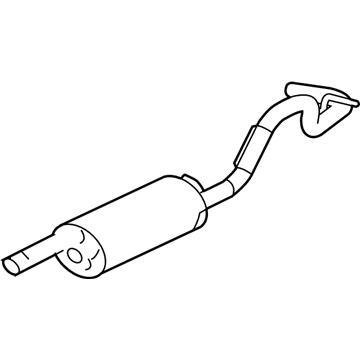 GM 25834231 Exhaust Muffler Assembly (W/ Exhaust Pipe & Tail Pipe)