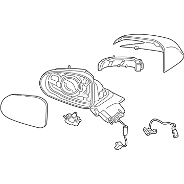 Hyundai 87610-S2010 Mirror Assembly-Outside RR View, LH