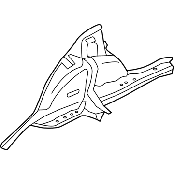 BMW 41-00-7-377-593 REAR LEFT WHEELHOUSE, INNER