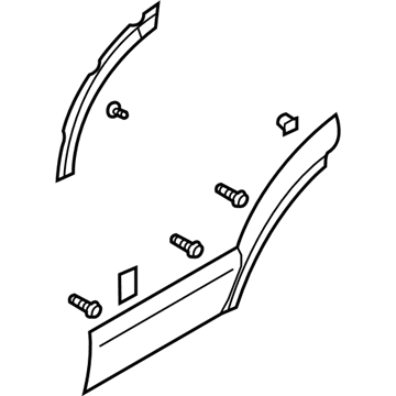 Kia 877503E001XX GARNISH Assembly Rear LH