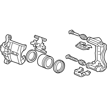 Honda 45019-SDP-A01 Caliper Sub-Assembly, Left Front