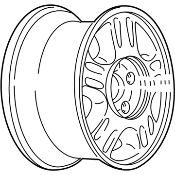 GM 9593736 Wheel Rim-16X6.5J Aluminum 52Mm Outside *Silver Spark