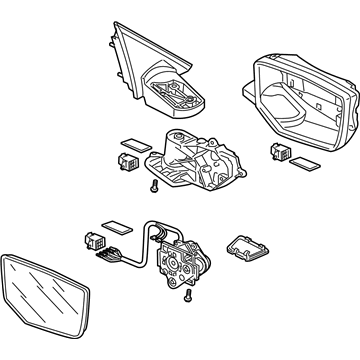 Honda 76208-TA5-A01 Mirror Assembly, Passenger Side (R1400) (R.C.)