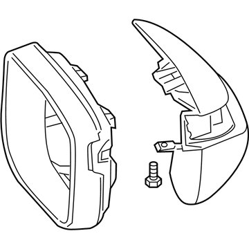 Acura 76255-TX4-A01ZA Housing Set, Driver Side (Urban Titanium Metallic)