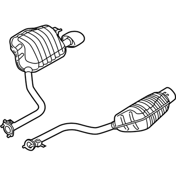 Hyundai 28700-3N520 Tail With Muffler Pipe, Right