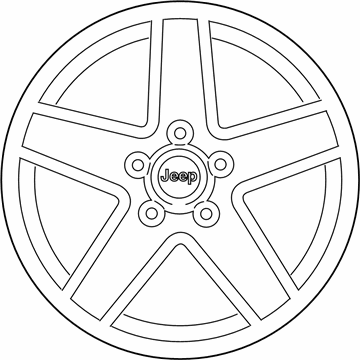 Mopar 1AR01GSAAB Aluminum Wheel
