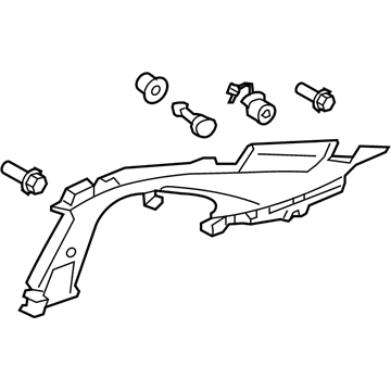 Honda 84130-SVA-A11ZA Garnish Assy., R. Quarter Pillar *NH220L* (CLEAR GRAY)