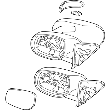 Kia 876051M000 Outside Rear View Mirror Assembly, Left