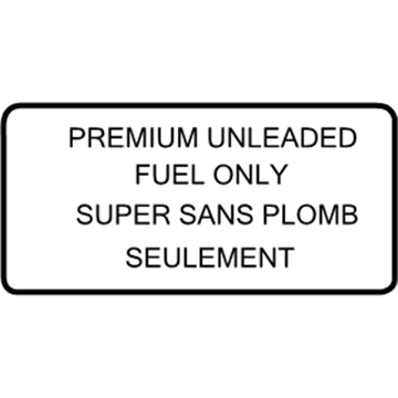 Nissan 14806-F9915 Label-UNLEADED Fuel Only
