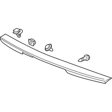 Honda 71700-T3L-A01ZB Spoiler Assembly, Trunk (San Marino Red)