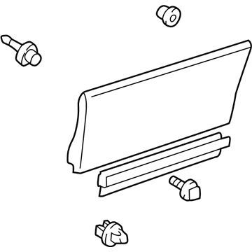 Lexus 75076-30061-A1 Moulding Sub-Assy, Rear Door, Outside LH