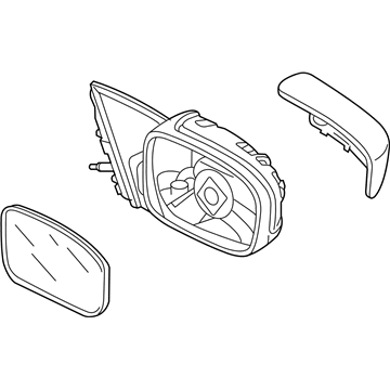 Honda 76250-SDA-A03 Mirror Assembly, Driver Side Door (Lever)