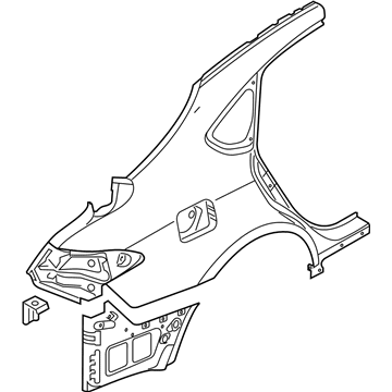 Infiniti G8100-6AEMA Fender Assy-Rear, RH