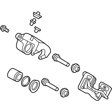 Kia 583112WA01 Rear Brake Caliper Kit, Right