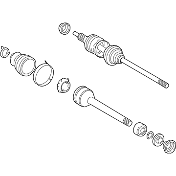 Toyota 43420-06180 Shaft Assembly, Front Drive, Left