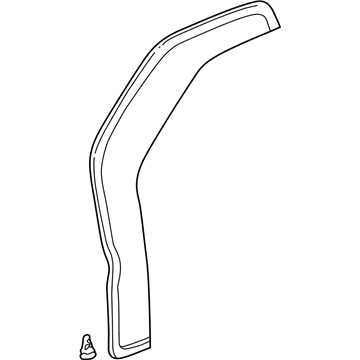 Lexus 67861-48010 Weatherstrip, Front Door, RH