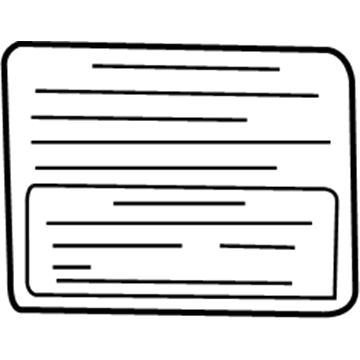 Acura 77871-SZ3-A60 Label, SRS Warning