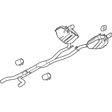 GM 22990286 Exhaust Muffler Assembly (W/ Exhaust Pipe & Tail Pipe)